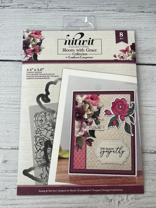 Nitwit Collection Bloom with Grace Stamp Die Set - Inspire Creatioz