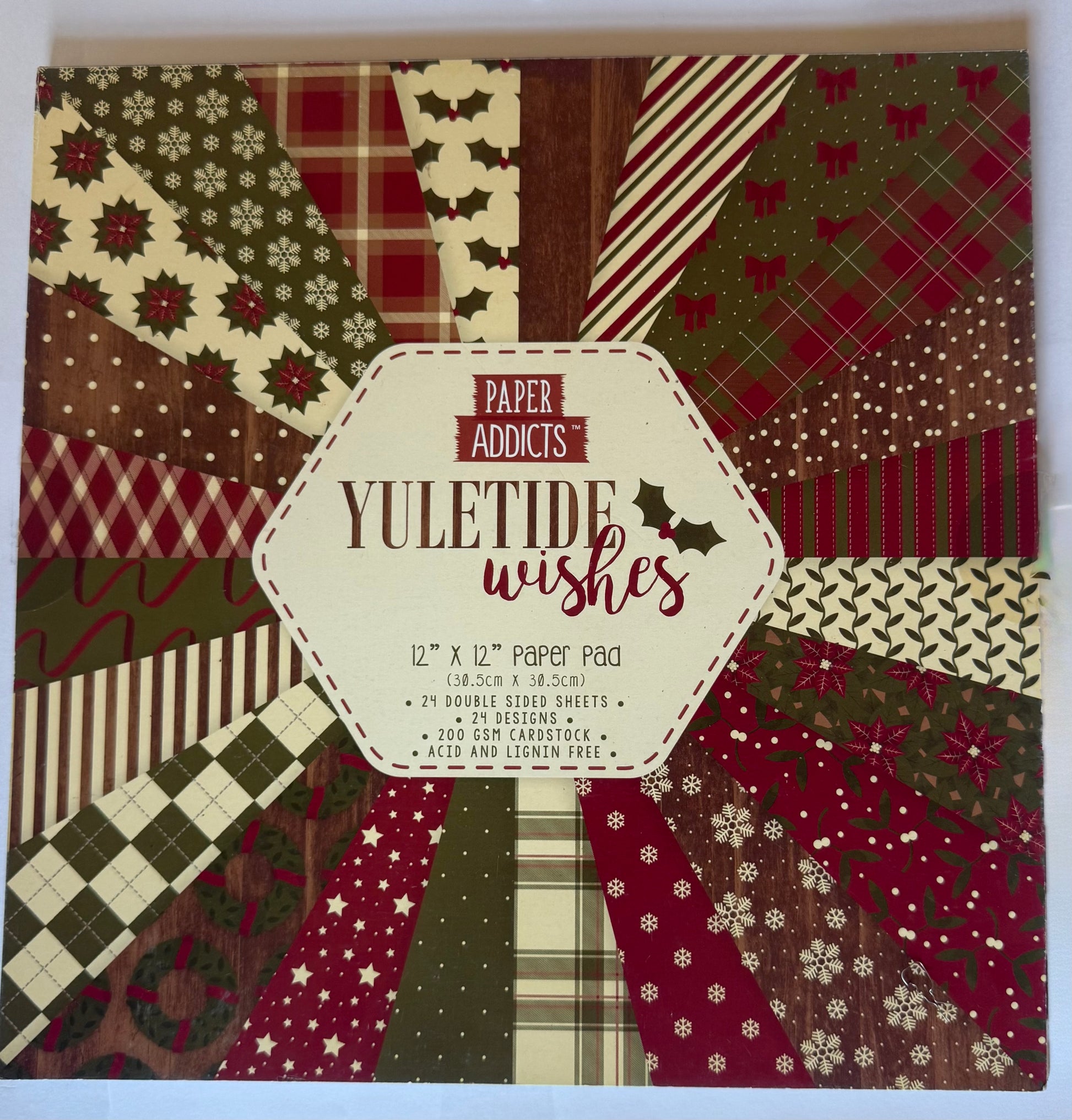 Paper Addicts Yuletide Wishes 12x12 Paper Pad