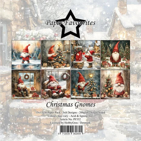 Paper Favourites Christmas Gnomes 6x6 Paper Pad (PF552) - Inspire Creationz