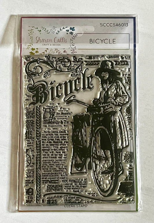 Sharon Callis Craft Bicycle A6 Acrylic Stamp - Inspire Creationz