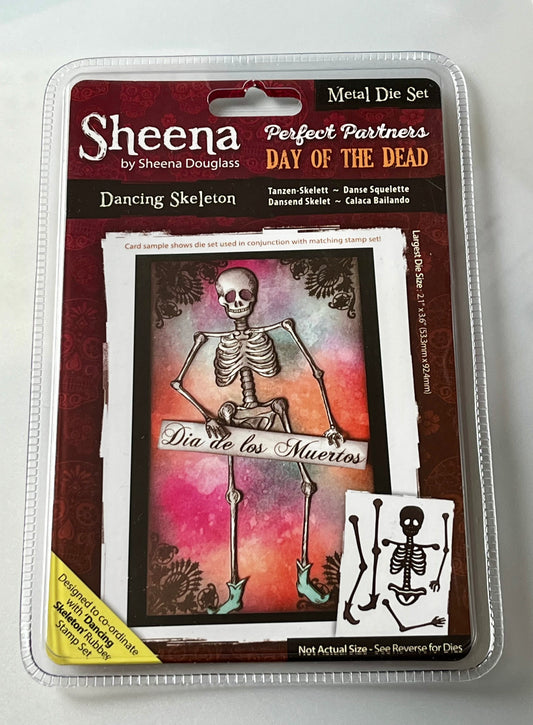 Sheena Douglas Day of the Dead Dancing Skeleton Die Set x5 Dies - Inspire Creationz