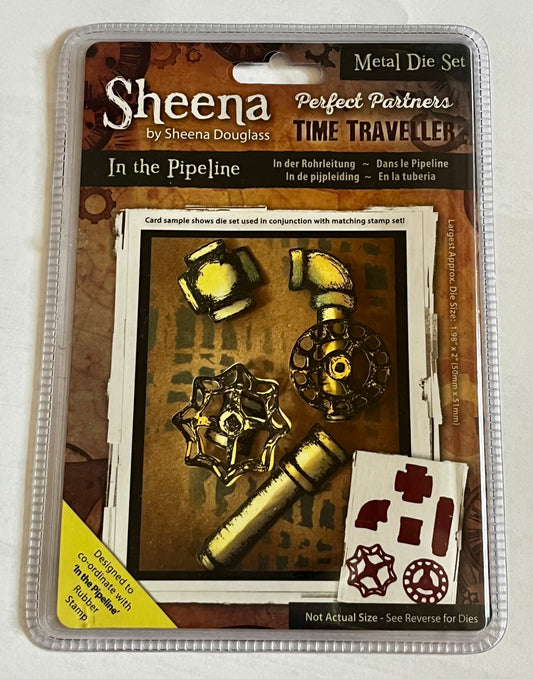 Sheena Douglas Time Traveller In the Pipeline Die Set x6 Dies - Inspire Creationz