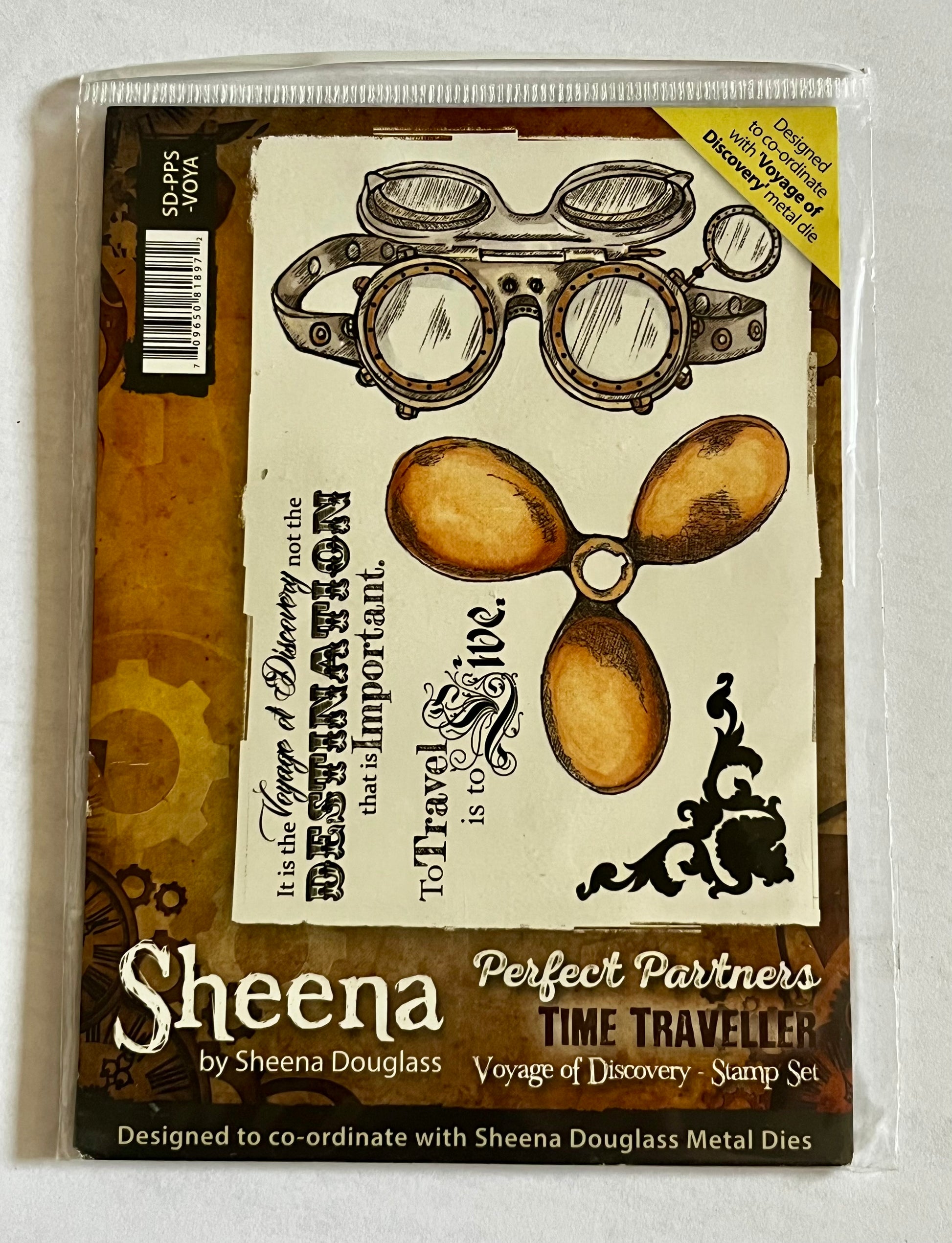 Sheena Douglas Time Traveller Voyage of Discovery Stamp Set - Inspire Creationz