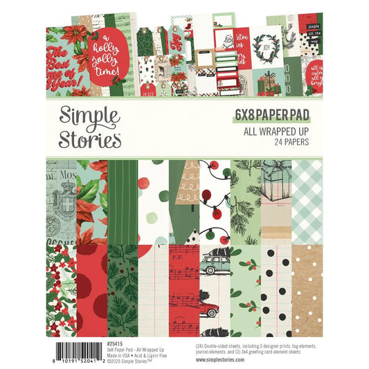 Simple Stories All Wrapped Up 6x8 Chriatmas Paper Pad