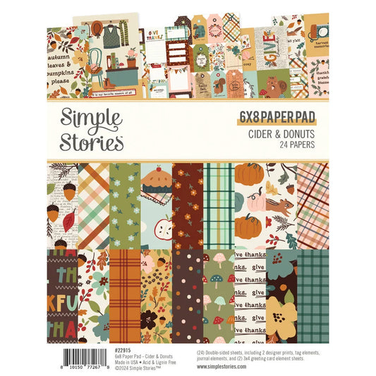 Simple Stories Cider & Donuts 6x8 Pper Pad - Inspire Creationz