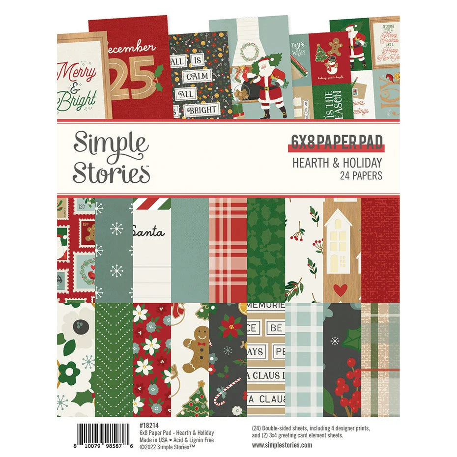 Simple Stories Hearth &amp; Holiday 6x8 Pper Pad - Inspire Creationz