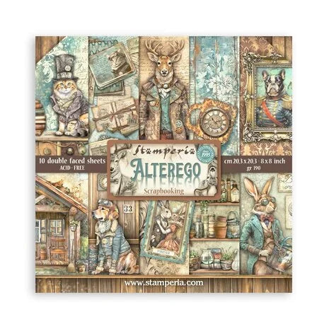 Stamperia Alterego 8x8 Paper Pack (SBBS115) - Inspire Creationz