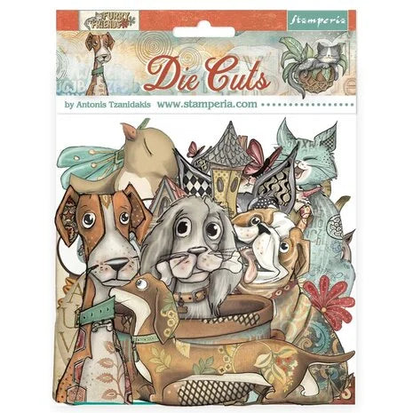 Stamperia Furry Friends Die Cut Pack (46 pcs) - Inspire Creationz