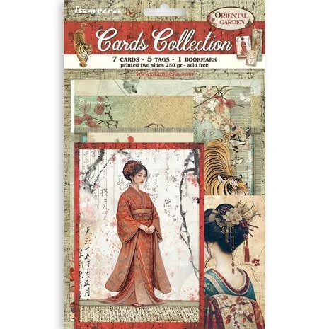 Stamperia Oriental Garden Cards Collection (13 pcs) SBCARD34 - Inspire Creationz