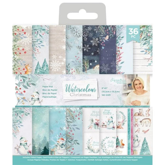 Crafters Companion Watercolour Christmas Paper Pad 6x6
