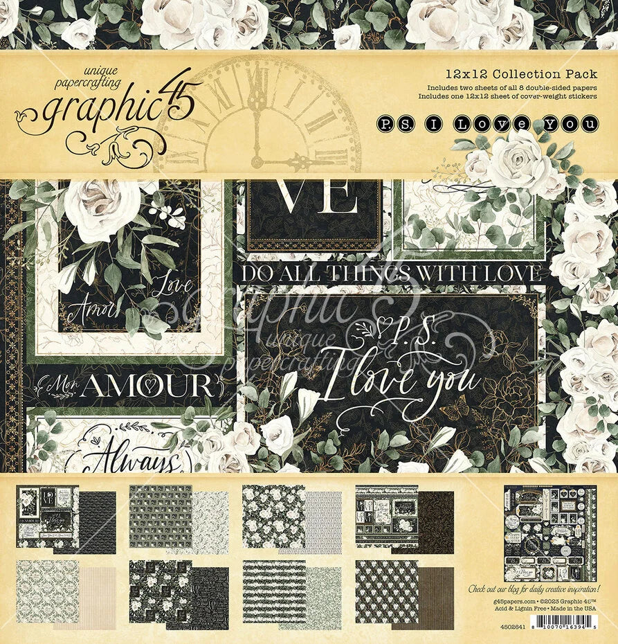 Graphic45 P.S. I Love You 12x12 Collection Pack