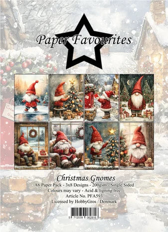 Paper Favourites Christmas Gnomes A6 Paper Pad (PF593)