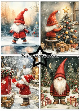 Paper Favourites Christmas Gnomes A6 Paper Pad (PF593)