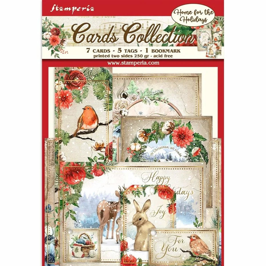 Stamperia Cards Collection Romantic Home for Holidays SBCARD14 - Inspire Creationz