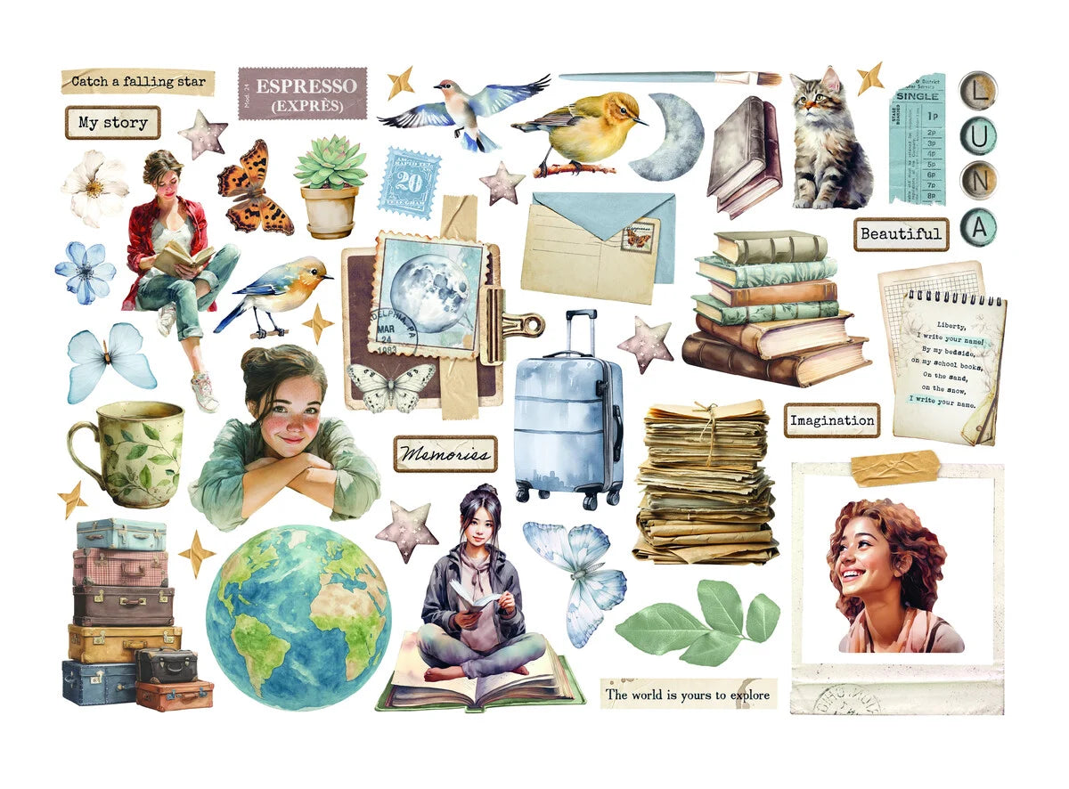 Stamperia Secret Diary Ephemera Pack (46pcs)