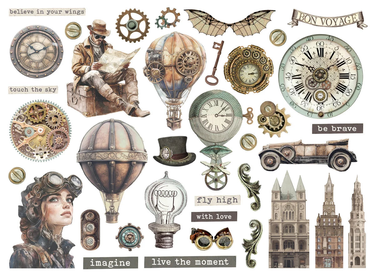 Stamperia Voyages Fantastiques Die Cut Pack (37 pcs)